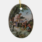 Sneeuwwitloopt door de prins af keramisch ornament (Achterkant)