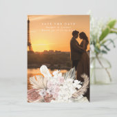 Sneeuwwitpampas grass Beach Tropisch Oerwoud Save The Date (Staand voorkant)