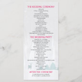 Sneeuwwitprogramma's voor de winterweduwen van vog programmakaart (Achterkant)