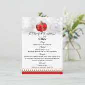 Sneeuwwitrood Kerstmis menu Sjabloon Kaart (Staand voorkant)
