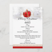 Sneeuwwitrood Kerstmis menu Sjabloon Kaart (Voorkant / Achterkant)