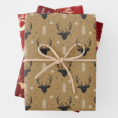 Sneeuwwitrood met prettige kerst inpakpapier vel (In situ)