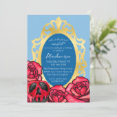 Sneeuwwitspiegel Lichtblauw & Rood Gifappel Kaart (Staand voorkant)