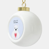 Sneeuwwitte Beer Keramische Bal Ornament (Rechts)