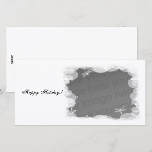 Sneeuwwitte Feestdagen! Feestdagenkaart (Voorkant / Achterkant)