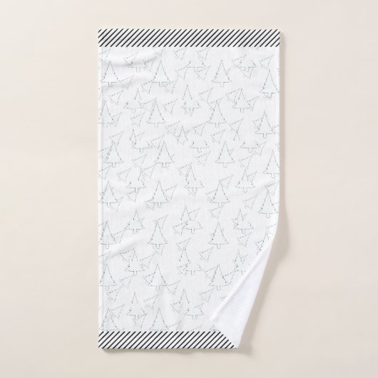 Sneeuwwitte vakantiebomen bad handdoek (Handdoek)