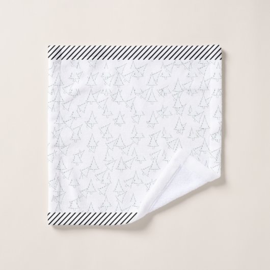 Sneeuwwitte vakantiebomen bad handdoek (Wasdoekje)