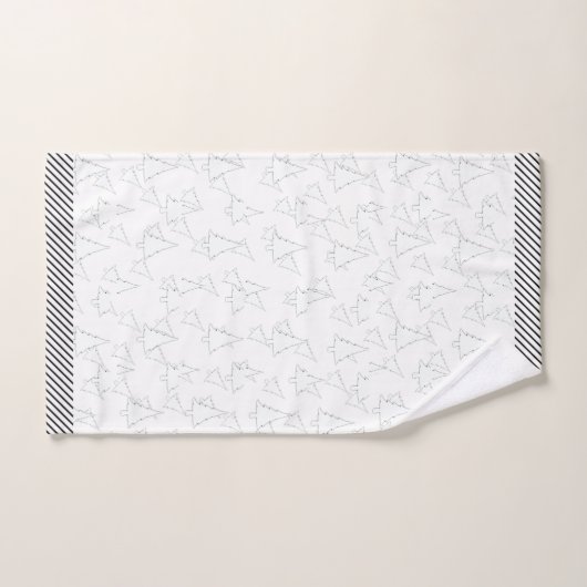 Sneeuwwitte vakantiebomen bad handdoek (Handdoek)