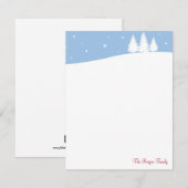 Sneeuwwitwinterblauwe feestdag bedankt je kaart notitiekaartje (Voorkant / Achterkant)