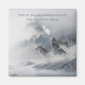 Sneeuwwolf afdrukken magneet (Voorkant)