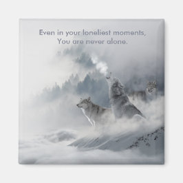 Sneeuwwolf afdrukken magneet