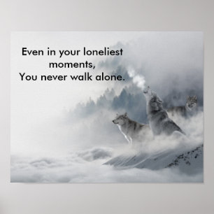 Sneeuwwolf afdrukken poster