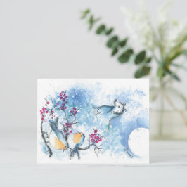 Sneeuwwolf en Briefkaart van robins