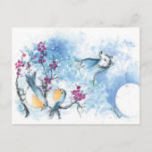 Sneeuwwolf en Briefkaart van robins (Voorkant)