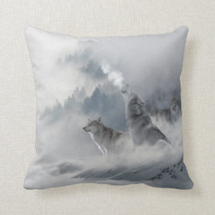 Sneeuwwolfprint Kussen