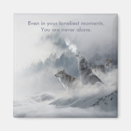 Sneeuwwolfprint Magneet