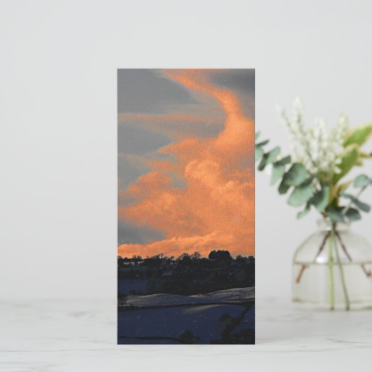 Sneeuwwolk over Newtown-telefoon Feestdagenkaart (Staand voorkant)