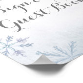 Sneeuwwoud Gelieve ons gastboek te ondertekenen Poster (Hoek)