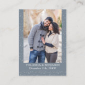 Sneeuwwoud Winterbruiloft QR-code Informatiekaartje (Achterkant)