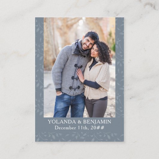 Sneeuwwoud Winterbruiloft QR-code Informatiekaartje (Achterkant)