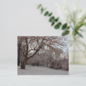 Sneeuwy Bossen briefkaart (Staand voorkant)