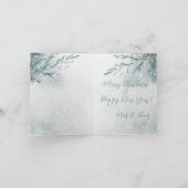 Sneeuwy Winter White Arctic Fox in the Wild Feestdagen Kaart (Binnen)