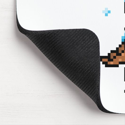 Sneeuwzwaard Pixel Art – Retro Ice Blade Design Muismat (Hoek)