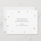 Sneeuwzwart Vrolijk Kerstmis Foto Feestdagenkaart (Achterkant)