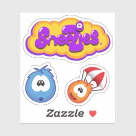 Sneezies Game Logo met Bonus Sneezies Sticker