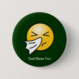 Sneezing: God zegene jou Ronde Button 5,7 Cm