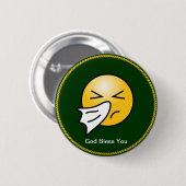 Sneezing: God zegene jou Ronde Button 5,7 Cm (Voorkant /achterkant)