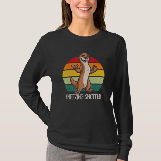 Sneezing Snotter   Otter   Humor Sea Otter T-shirt (Voorkant)