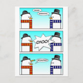 Sneezing Snowman Briefkaart (Voorkant)