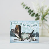 Sneezins Groeten - Kerst briefkaart (Staand voorkant)