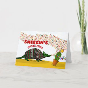 Sneezin's Season's Groeten met Armadillo Kaart