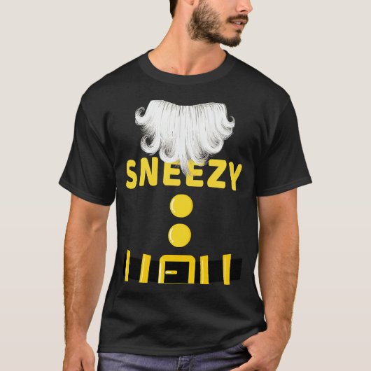 Sneezy Dwarf Beard Idea Halloween Party Costume Gi T-shirt (Voorkant)