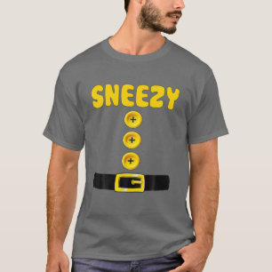 Sneezy Dwarf Halloween Costume Color Matching Bash T-shirt