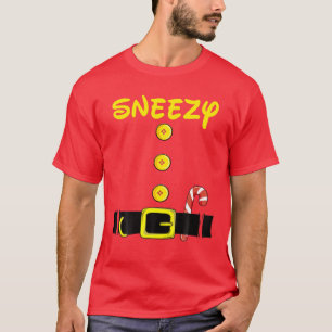Sneezy Dwarf Halloween Costume Matching Sneezy Dwa T-shirt