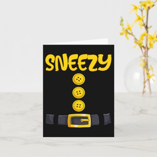 Sneezy Halloween Dwarf Costume Color Matching Kaart (Gele Bloem)