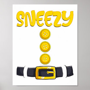 Sneezy Halloween Dwarf Costume Color Matching Poster