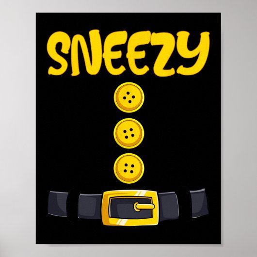 Sneezy Halloween Dwarf Costume Color Matching Poster (Voorkant)