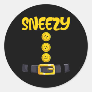 Sneezy Halloween Dwarf Costume Color Matching Ronde Sticker