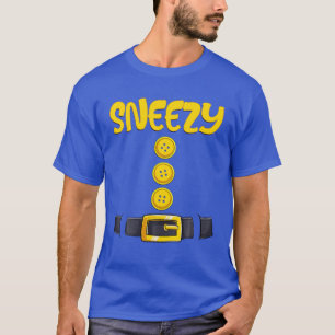 Sneezy Halloween Dwarf Costume Color Matching T-shirt