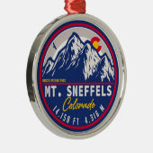Sneffels Colorado - 14 meter viertiener wandelend Metalen Ornament (Rechts)