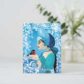 Snegurochka russische illustratie. Snowmaiden Feestdagenkaart (Staand voorkant)