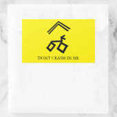 Snek crashen niet in mij sticker (Tas)
