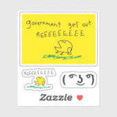 Snekright gadsden vlag parodie meme geen stap op s sticker (Vel)