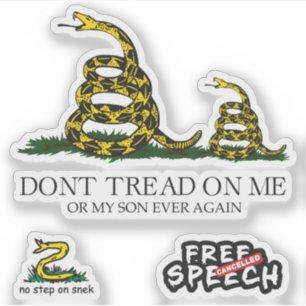 Snekright gadsden vlag parodie memes x6 sticker