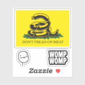 Snekright gadsden vlag parodie memes x6 sticker (Vel)