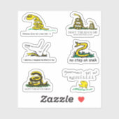 Snekright gadsden vlag parodie memes x6 sticker (Vel)
